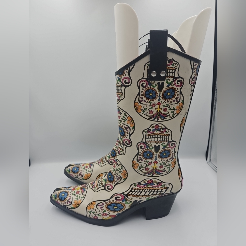 Blazin Roxx Colorful Sugar Skull Boots